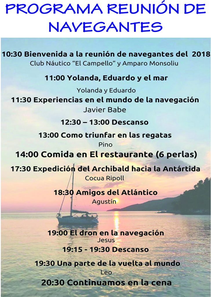 Programa Reunión de navegantes 2018